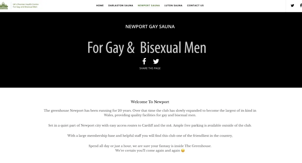 Greenhouse Gay Sauna Newport 1 Greenhouse Gay Sauna Newport