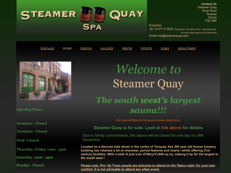 Steamer Quay, Gay Sauna, Torquay