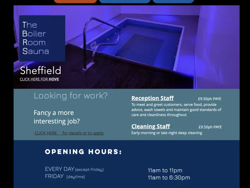 The Boiler Room, Sheffield, Gay Sauna